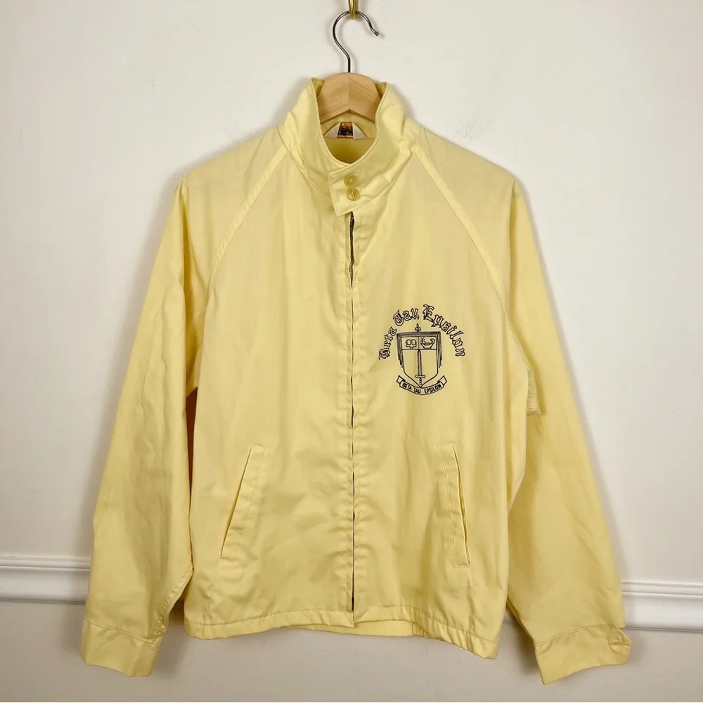 Vintage Sportswear Permanent Press Yellow Campus Ricky Jacket Beta Tau Epsilon M